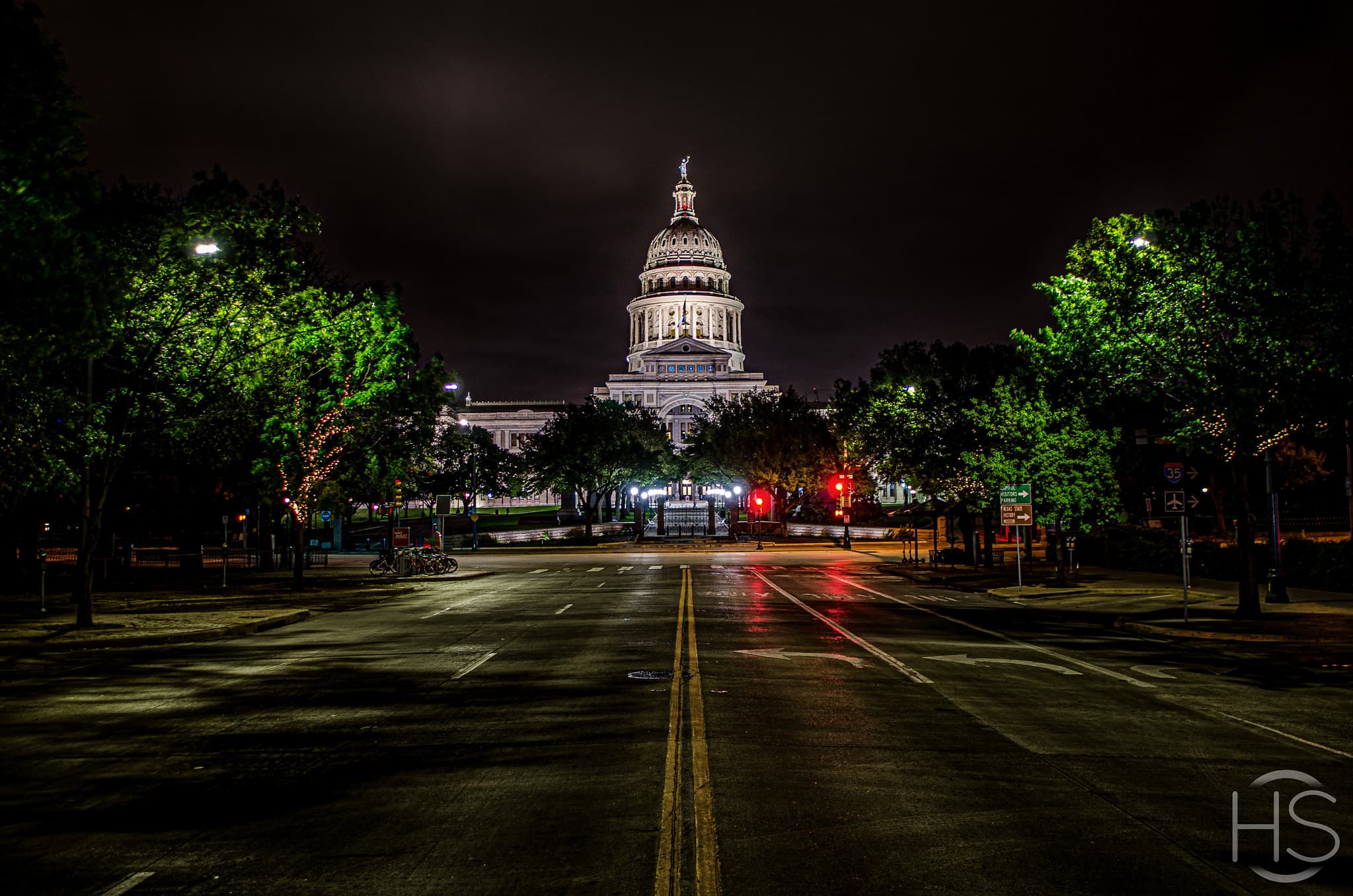 Austin Capitol Building at night